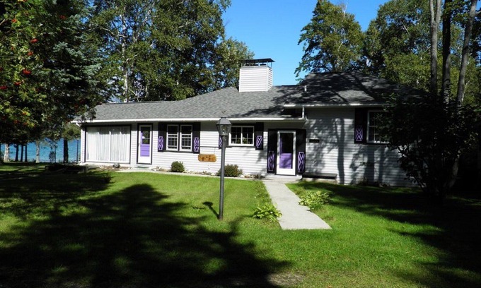 Cheboygan Cottage | Family-Friendly Lake Huron Cottage with Pool & Spa Access