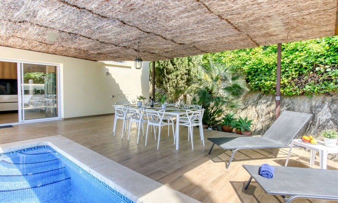 El Mas Isaac House | Elegant Private Villa with Pool & Ocean Views for 10 Guests