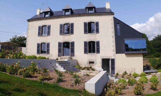 Clohars-Carnoet Villa | Charming Restored Manoir with Ocean View and Spa Access