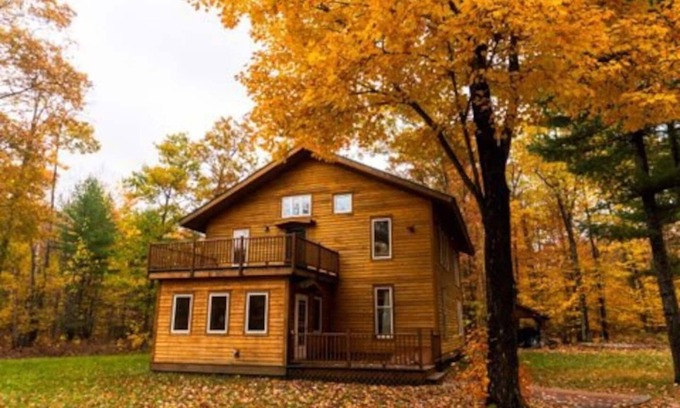 Bliss Township House | Wooded Private Custom Home with Ocean & Lake Views