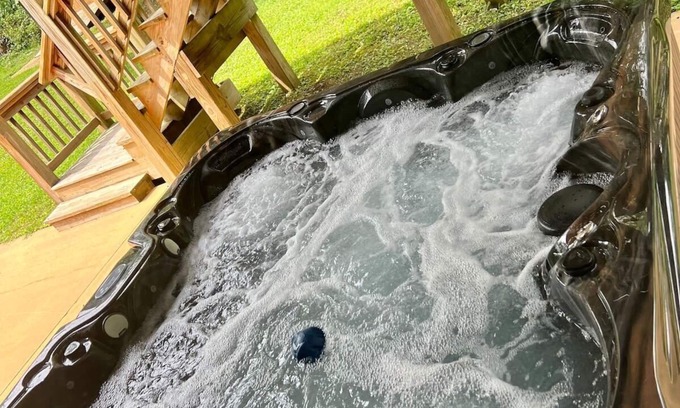 Rising Fawn House | Cozy Wooded Retreat with Hot Tub and Game Area Awaits!