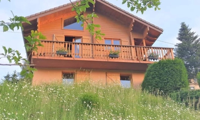 Neuviller-la-Roche Ski Chalet | Inviting Wooden Chalet with Breathtaking Views & Spa