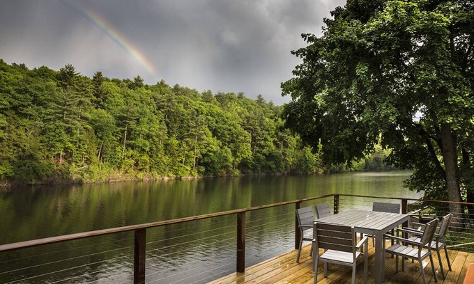 Saugerties South House | Woodstock Design Waterfront Retreat with Private Dock & Kayak