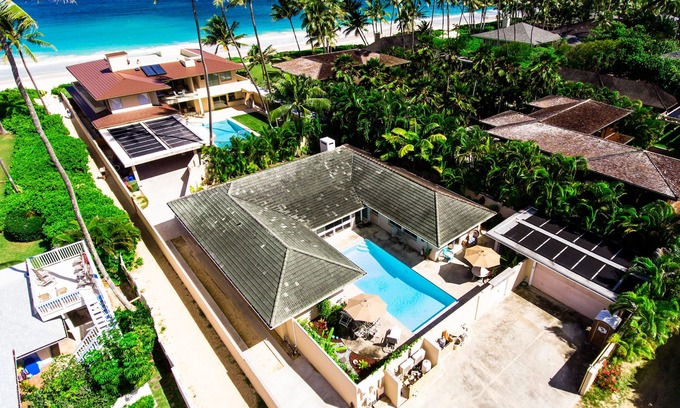 Kailua House | Beachside Retreat with Private Salt Water Pool & Spa