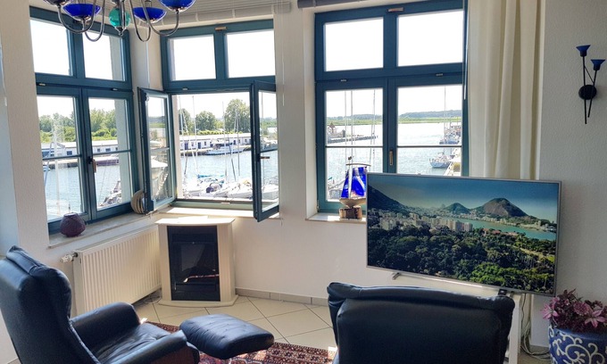 Karlshagen Apartment | Waterfront Retreat: Yachthafenidyll with Pool & Spa