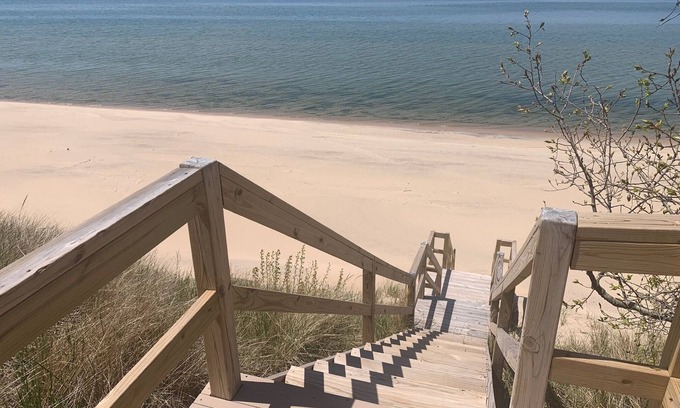 White River Township Cottage | Beachfront Cottage with Pool & Ocean Views at Lake Michigan