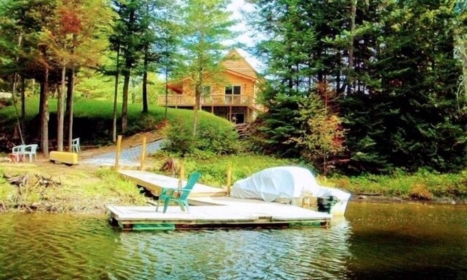 Severance Ski Chalet | Scenic Adirondack Chalet on Paradox Lake Inlet, Rated 9.4