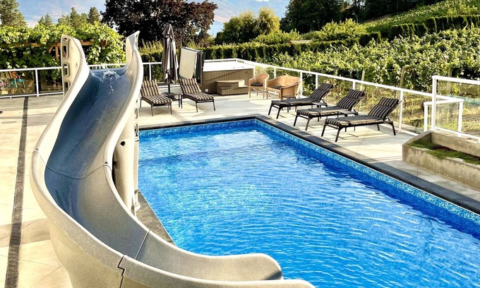 Central Okanagan House | Experience Year-Round Heated Pool & Private Vineyard Views