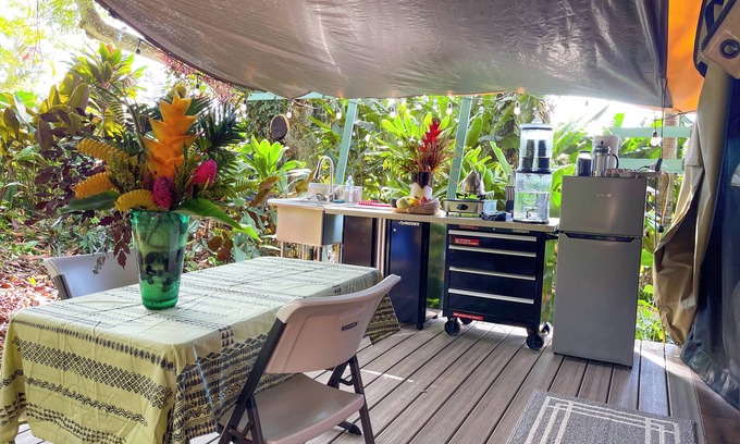 Kealakekua Cabin | Experience Tranquility Among the Trees with Ocean Views