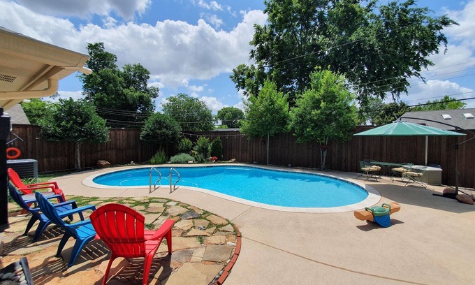 Far North Dallas House | Beautiful Private Getaway with Pool & Spa, Sleeps 12
