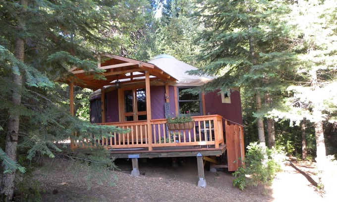 Cedar Ridge Cabin | Serene Yurt Retreat with Pool and Spa Amenities