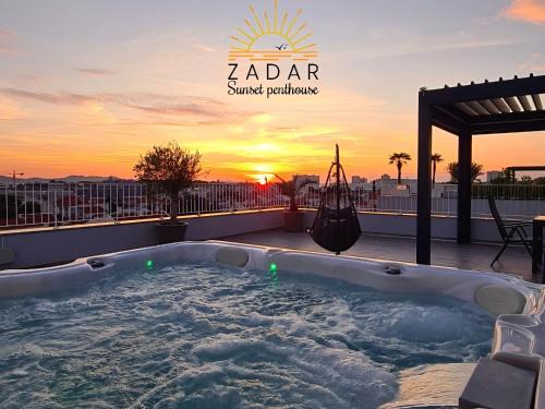 Zadar Apartment | Idyllic Zadar Sunset Penthouse with Ocean View & Hot Tub