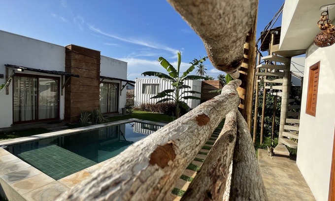 Sao Miguel de Touros Hotel | Ocean View Retreat at Zero Meia Um Pousada with Pool