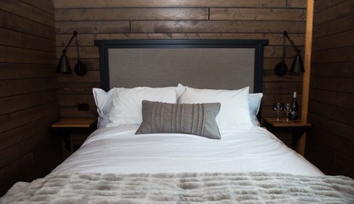 Luxury Nature Cabin, 2 Queen Beds, Gas Fireplace, Resort View (Raven - Pet Friendly)