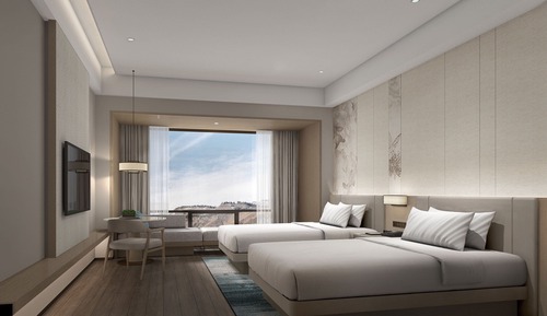 Standard Room, 2 Double Beds, Mountain View