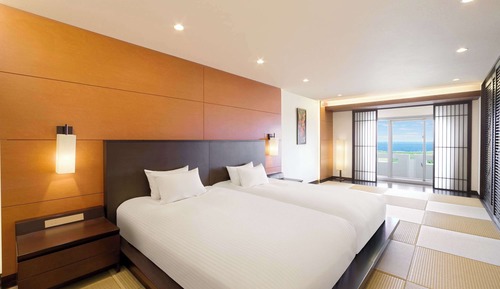 Executive Junior Suite Japanese style with 2 Single low beds, Ocean view