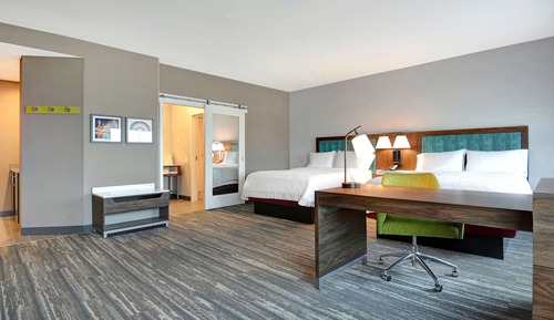 Studio Suite, 2 Queen Beds, Accessible, Refrigerator & Microwave (Hearing Accessible)