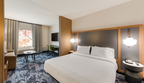 Suite, 1 King Bed with Sofa bed (Mobility Accessible, Roll-In Shower)