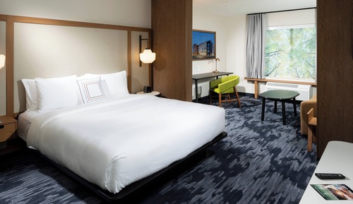Suite, 1 King Bed with Sofa bed, Non Smoking, City View (Mobility/Hearing Access, Roll-In Shwr)