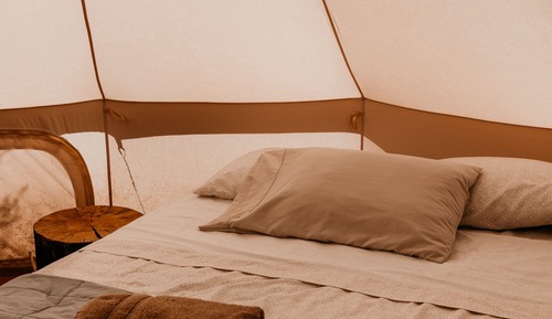 Luxury Tent, 1 Queen Bed, Fireplace, Mountain View