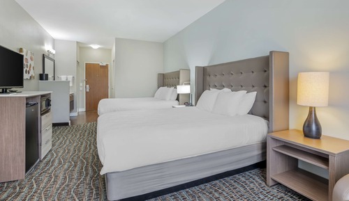 Standard Room, 2 Queen Beds, Non Smoking, Refrigerator & Microwave