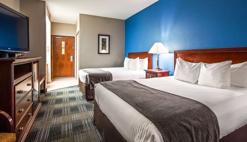 Standard Room, 2 Queen Beds, Non Smoking, Refrigerator & Microwave