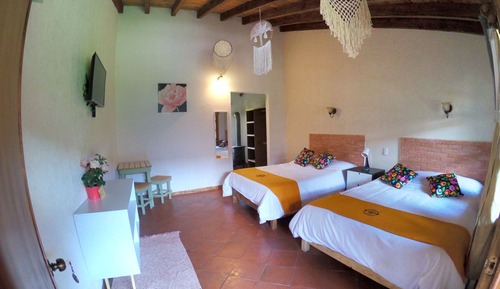 Premium Quadruple Room, 2 Queen Beds, Accessible, Garden View