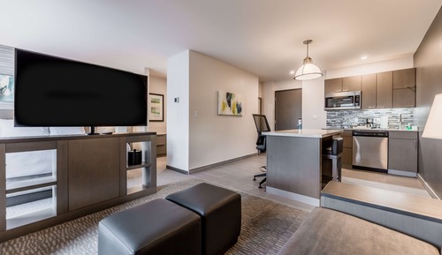 Studio, 1 King Bed with Sofa bed, Kitchen