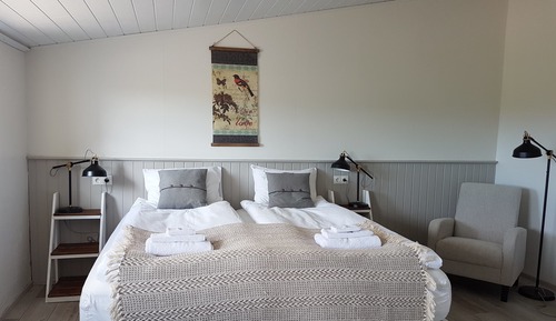 Superior Double Room, Private Bathroom (Fjósið)