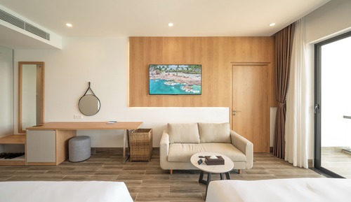 Deluxe Double or Twin Room, Balcony, Beach View