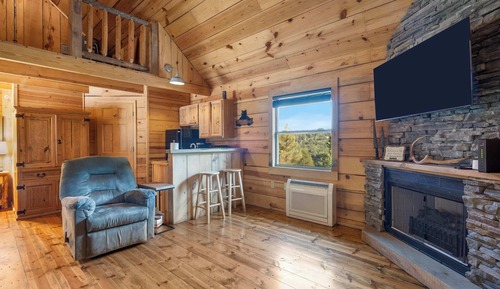 Cabin, 1 Queen Bed with Sofa bed, Hot Tub, Mountain View (Antlers Lodge)