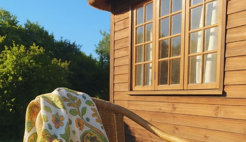 Basic Cabin, 1 Double Bed, Patio, Garden View
