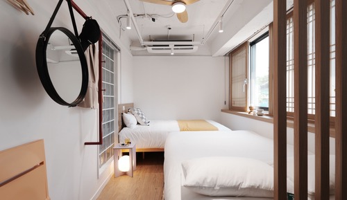 Family Double or Twin Room, 2 Double Beds, City View