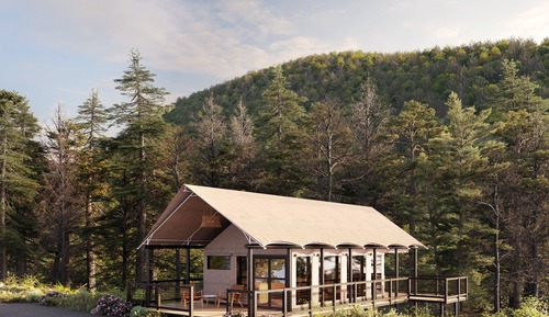 Tent, 1 King Bed with Sofa bed, Mountain View