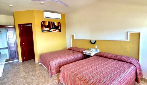 Double Room, 2 Double Beds, Non Smoking, City View