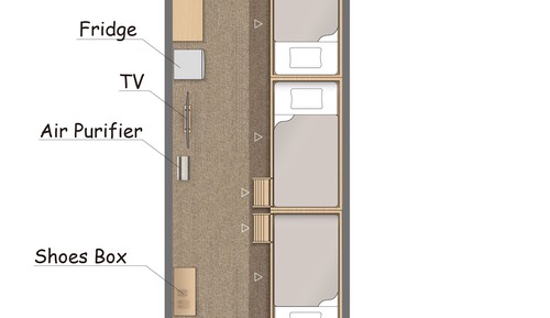 Private Group Room for 4-6 with Shared Shower room, Non Smoking
