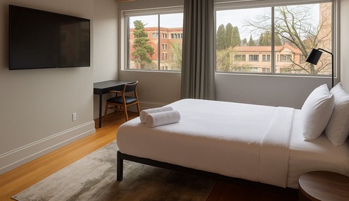 Deluxe Quadruple Room, 2 Queen Beds, Mountain View