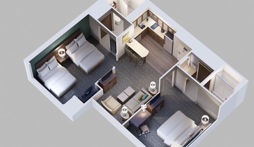 Suite, 2 Bedrooms, Kitchen