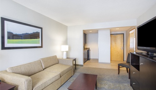 Suite, 1 King Bed, Roll-in Shower (Communications)