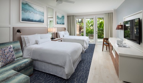 Room, 2 Double Beds, Non Smoking, Partial Ocean View