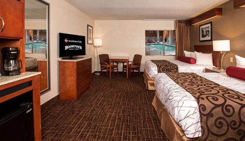 Standard Room, 2 Queen Beds, Refrigerator & Microwave, Pool View