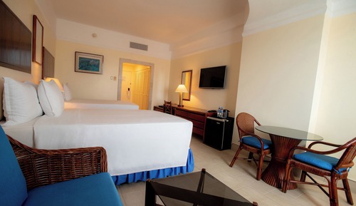 Double Room, 2 Double Beds, City View