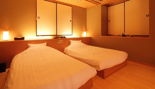 Sagano, Japanese Sukiya style, Twin Room With Open-Air Bath(Check-in by 6PM)
