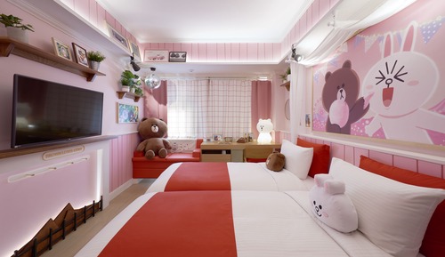 Line Friends Twin Room (Brown/Cony not guaranteed)