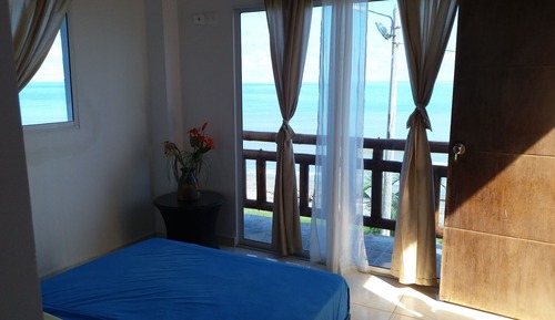Basic Double Room, Balcony, Beach View