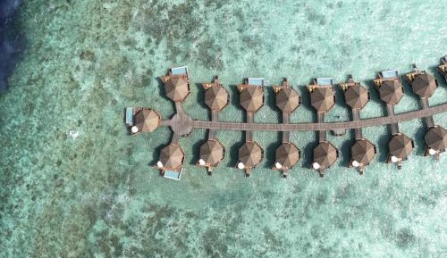 Over Water Sunset Villa