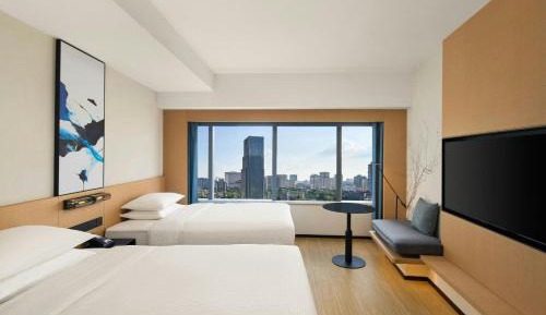 Superior Double Room with Two Double Beds and City View