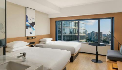 Standard Double Room with Two Double Beds and City View