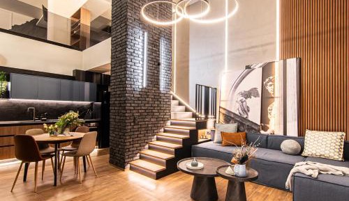 One-Bedroom Loft Apartment with Balcony