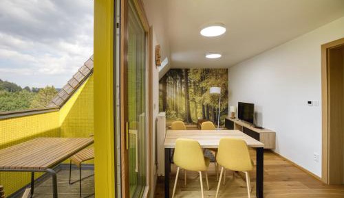 One-Bedroom Apartment with Balcony and Mountain View  